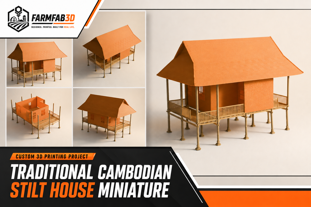 Title: Traditional Cambodian Stilt House Miniature