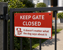 Keep Gate Closed - Dog