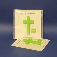 Glow-in-the-Dark Cross Ornament with Removable Base