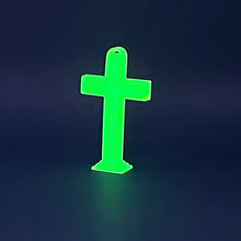 Glow-in-the-Dark Cross Ornament with Removable Base