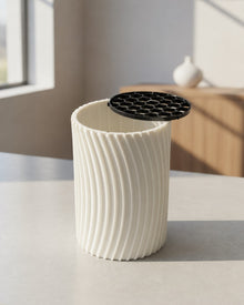 Modern Spiral Vase with Adjustable Flower Frog – Watertight 3D Printed Vase