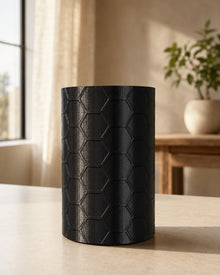 Modern Hex Vase with Adjustable Flower Frog – Watertight 3D Printed Vase